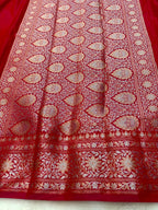 Banarasi Silk Ganga Jamuna Plain Rich Pallu