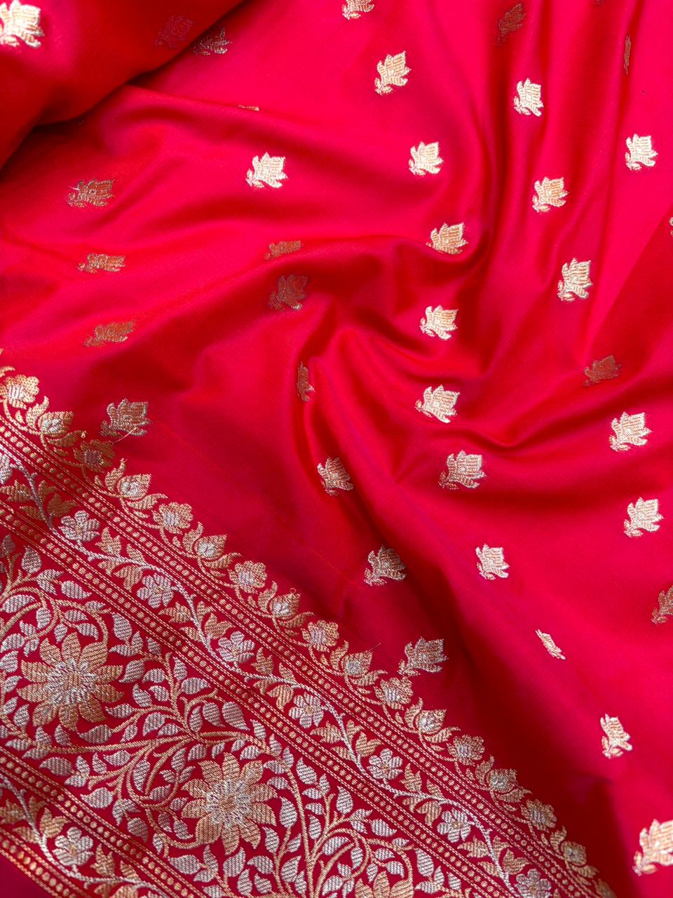 Banarasi Silk Ganga Jamuna Plain Rich Pallu