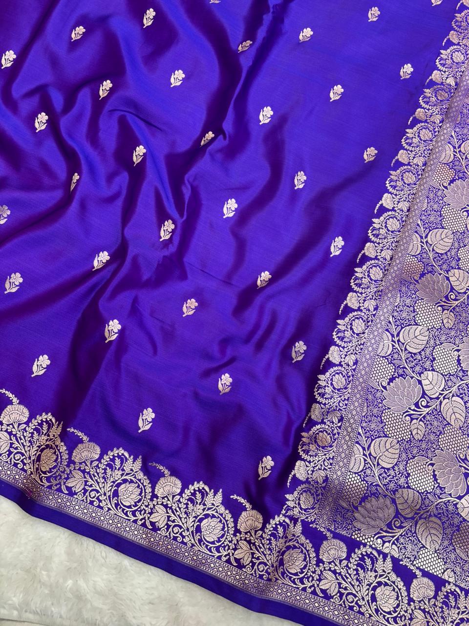 Mahru Silk SmallSaree  Buti Royal Blue