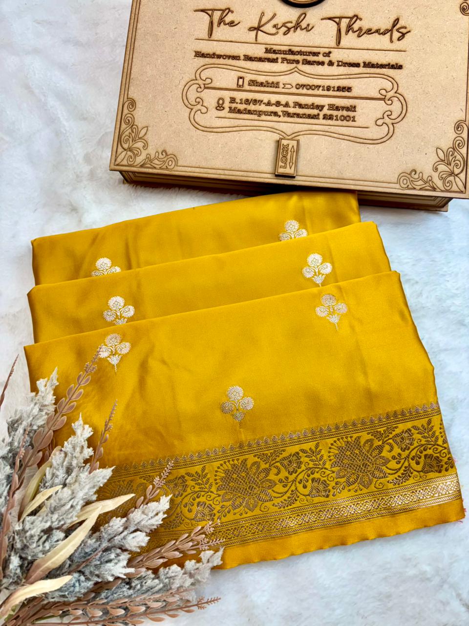Saree Mashru Buti Meenakari