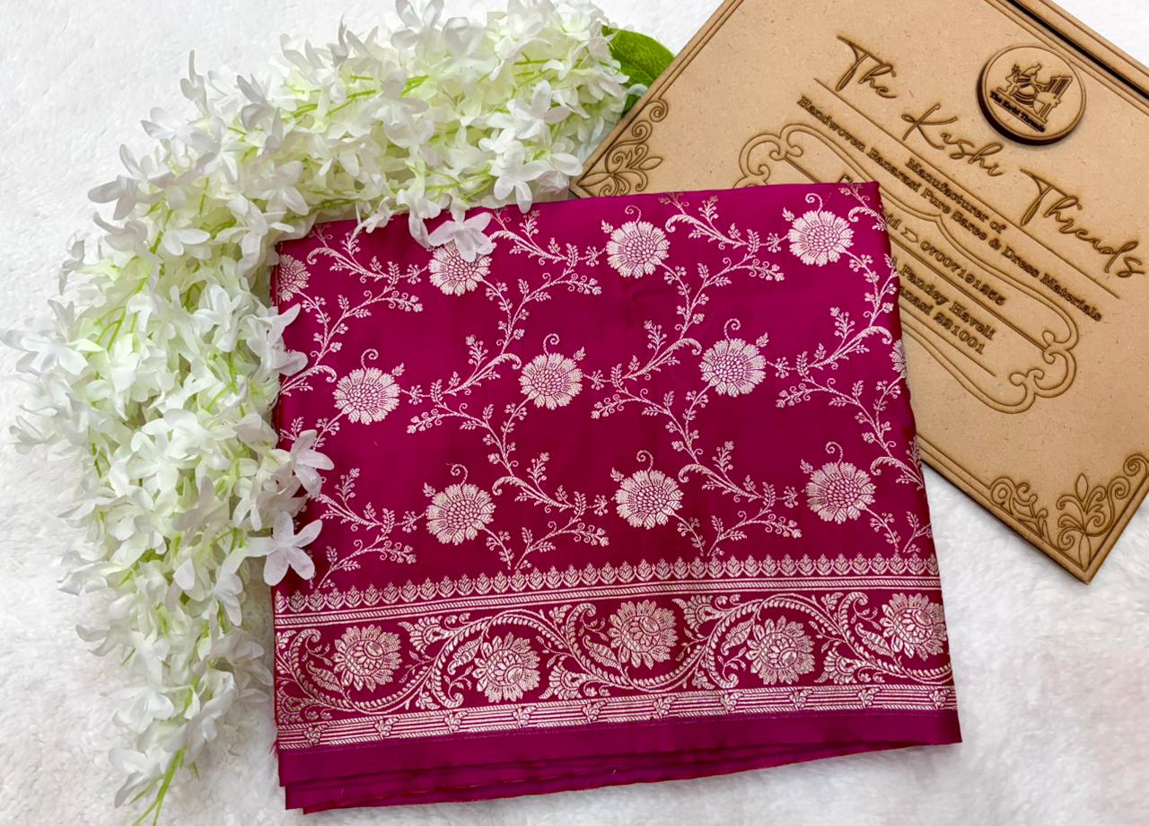 Saree Mashru Silk Jaal