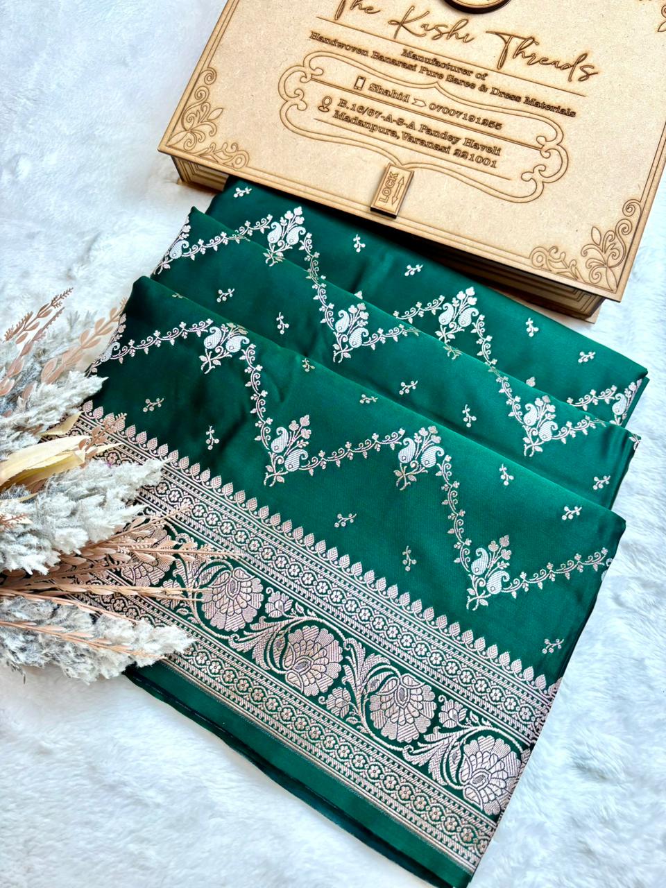 Saree Mashru Silk Laheria Meenakari