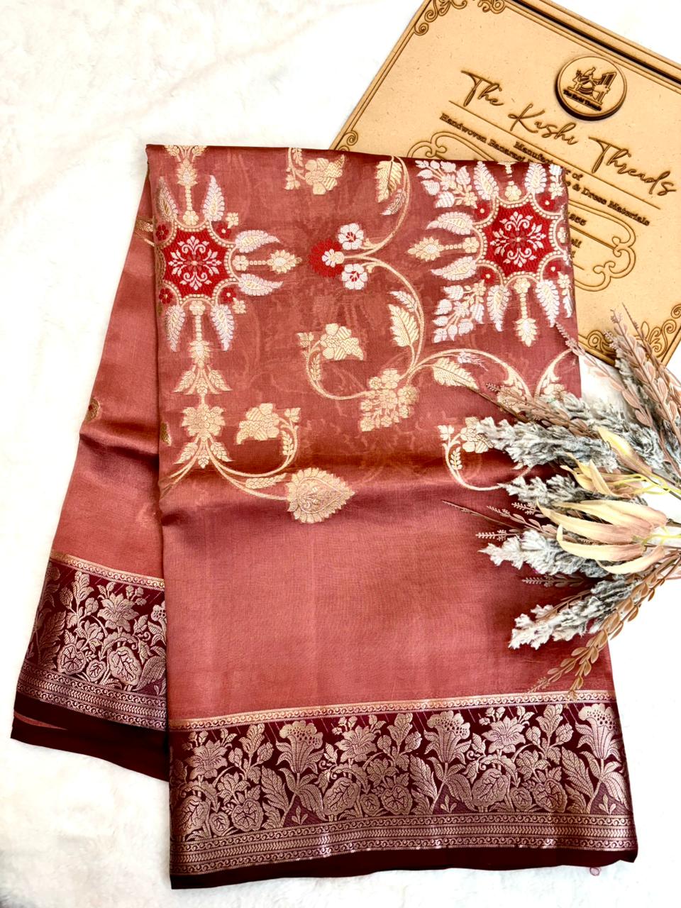 Saree Raw Mango Center Design Meenakari