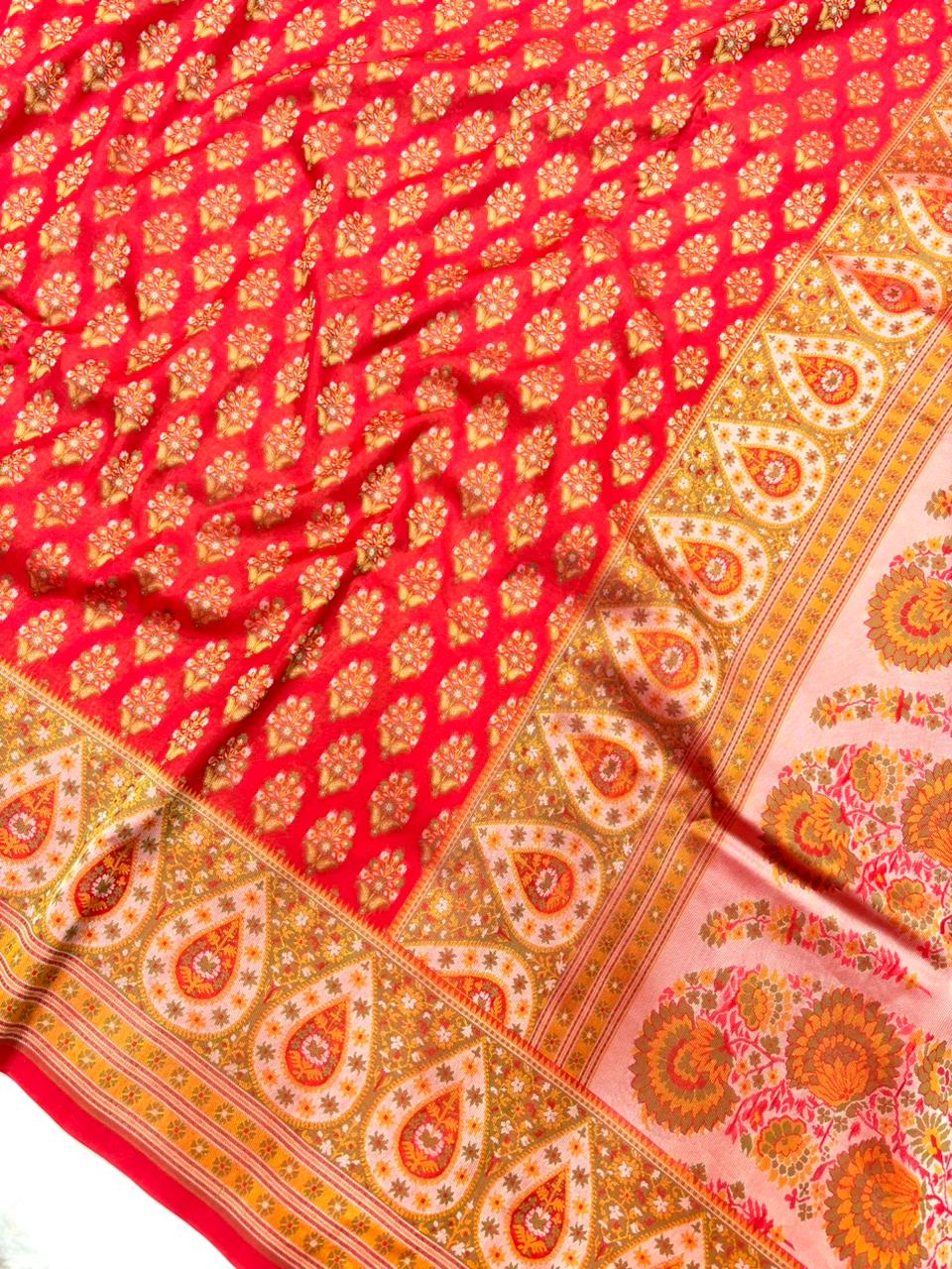 Saree Banarasi Pashmina Weaving