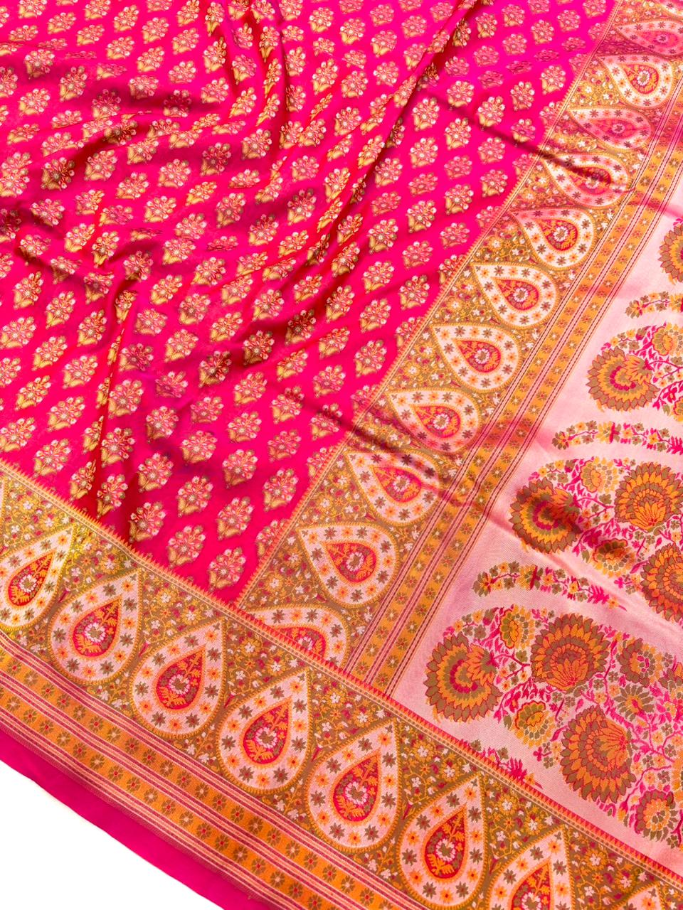 Saree Banarasi Pashmina Weaving Blue