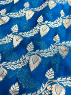 Saree Banarasi Pure Khaddi Geoergette Jaal & Buti
