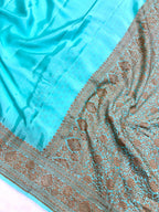 Saree Banarasi Pure Khaddi Geoergette Plain Black