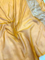 Saree Banarasi Pure Khaddi Geoergette Stripe & Buti