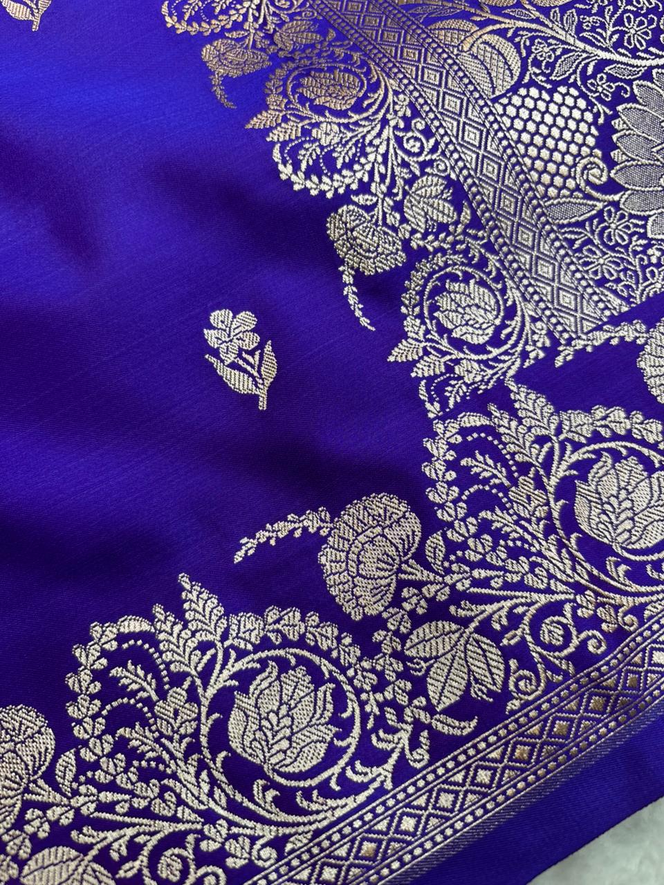 Mahru Silk SmallSaree  Buti Royal Blue