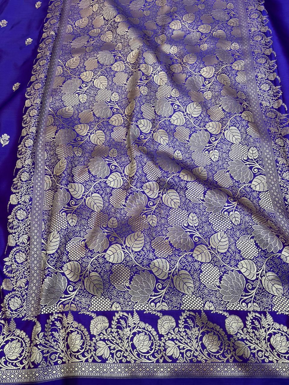 Mahru Silk SmallSaree  Buti Royal Blue