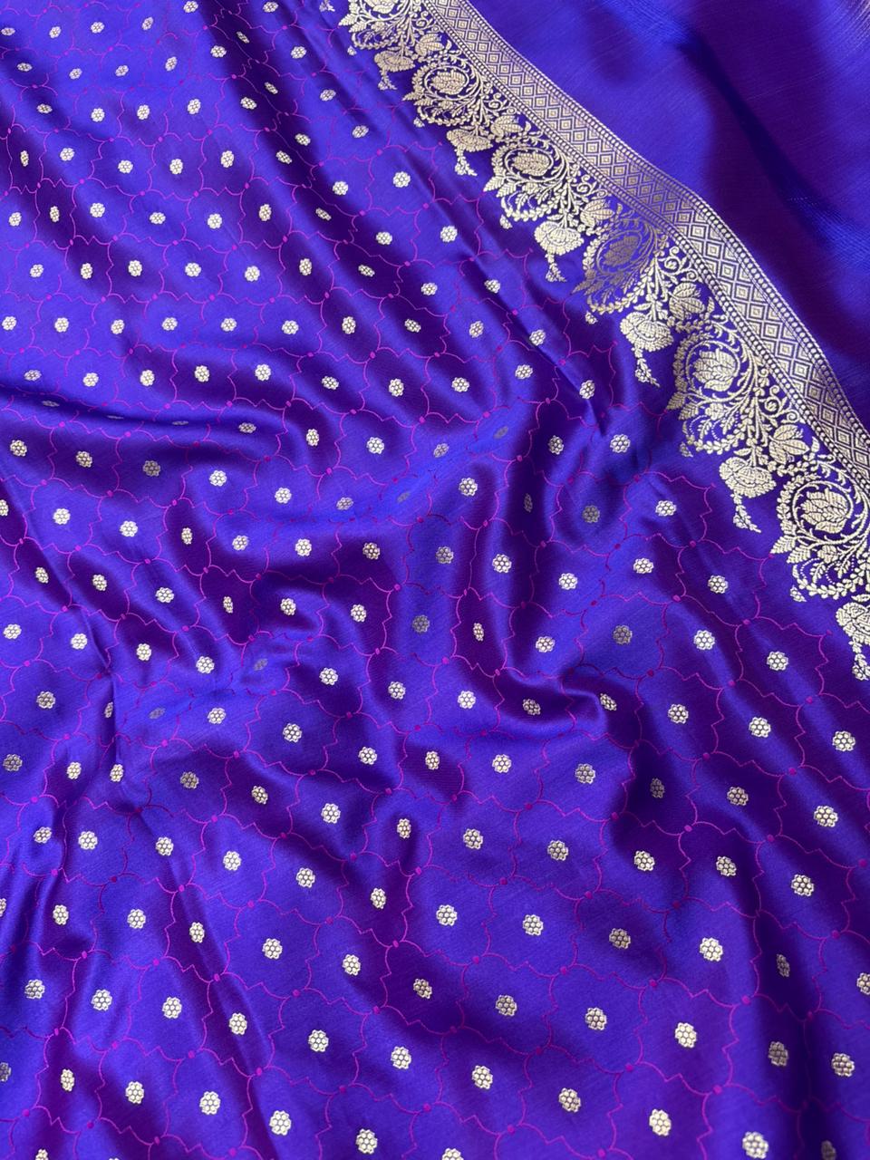 Mahru Silk SmallSaree  Buti Royal Blue