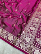 Saree Mahsru Silk Buti Wine