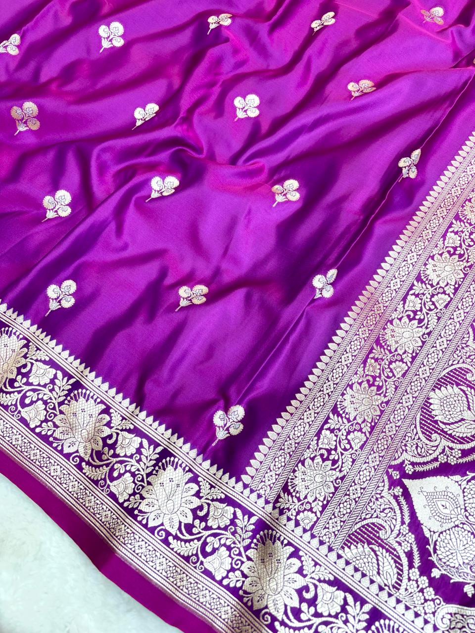 Saree Mashru Buti Meenakari