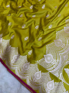 Saree Mashru Silk Buti Skirt Border