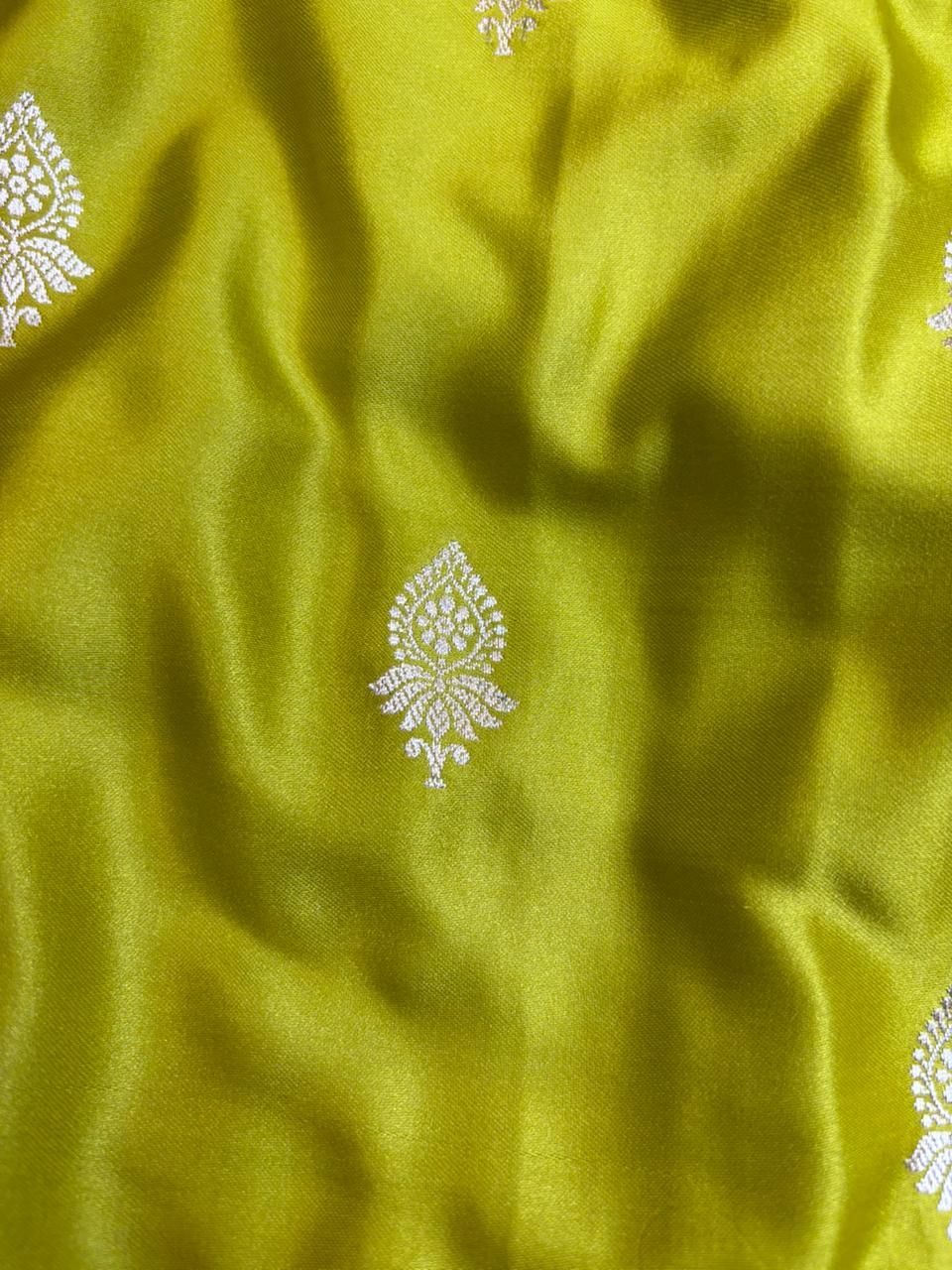 Saree Mashru Silk Buti Skirt Border