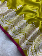 Saree Mashru Silk Buti Skirt Border