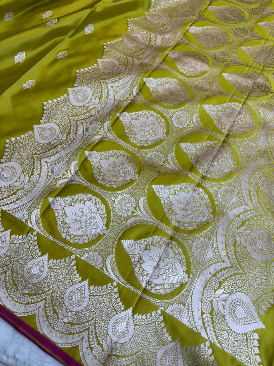 Saree Mashru Silk Buti Skirt Border