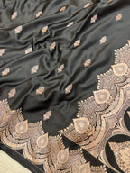Saree Mashru Silk Buti Skirt Border