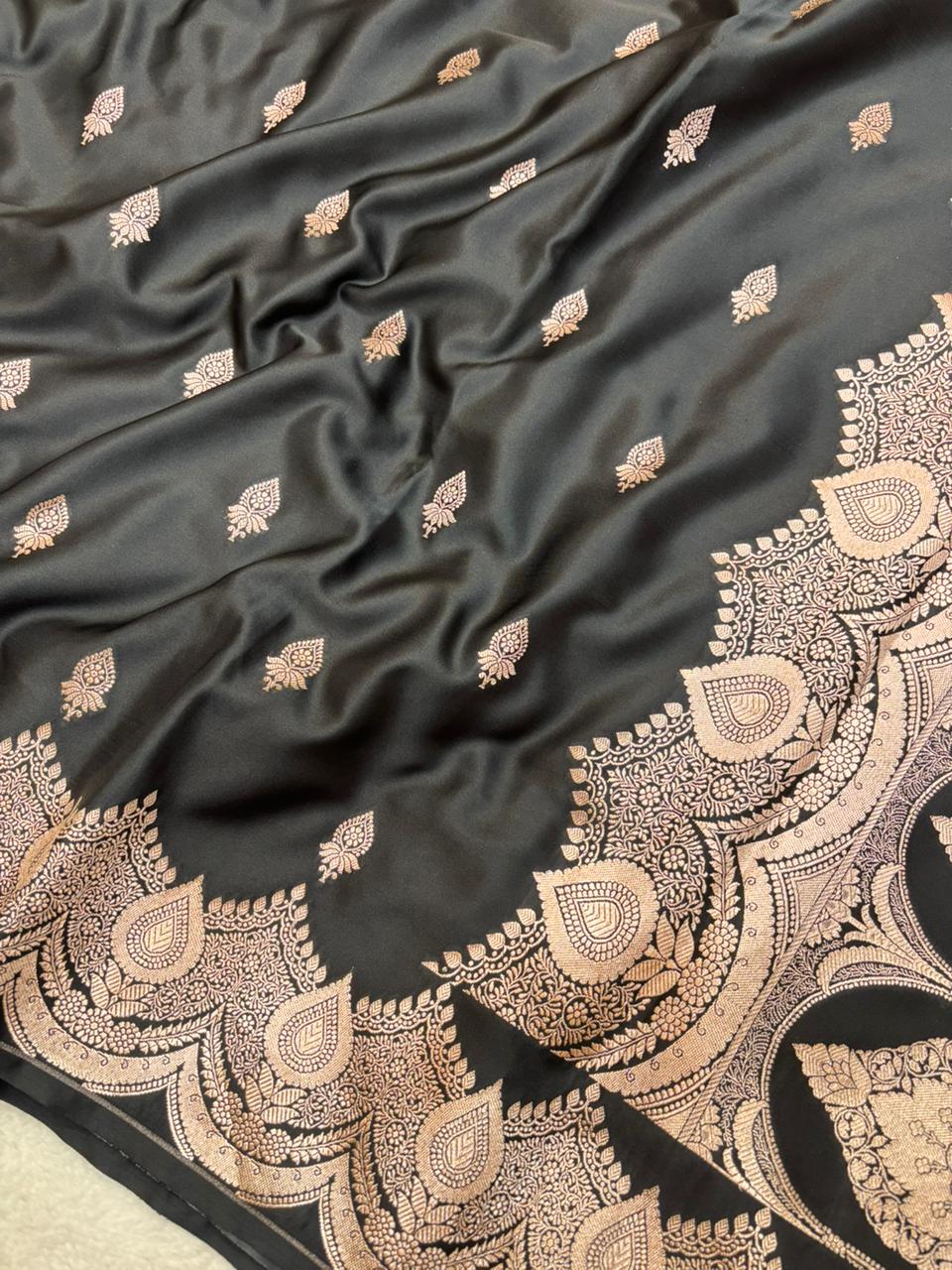 Saree Mashru Silk Buti Skirt Border