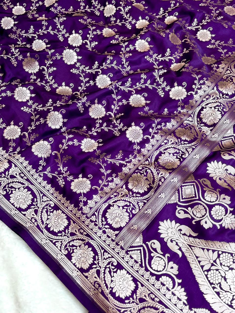 Saree Mashru Silk Jaal