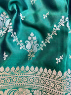 Saree Mashru Silk Laheria Meenakari