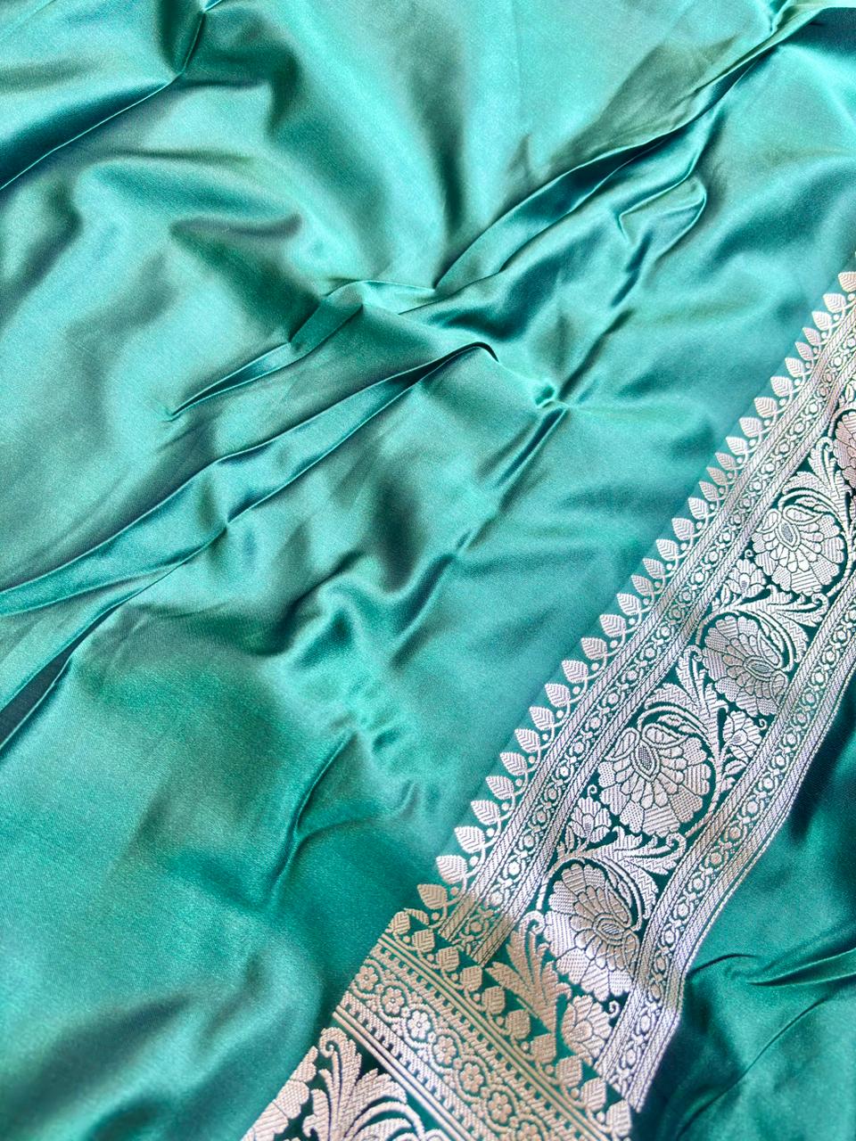 Saree Mashru Silk Laheria Meenakari