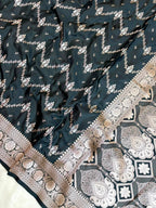 Saree Mashru Silk Laheria Meenakari