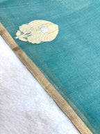 Saree Pure Banarasi Kora Silk borderless buta