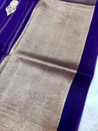 Saree Pure  Banarasi Kora Silk borderless meena  buta
