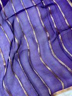 Saree Pure  Banarasi Kora Silk borderless meena  buta