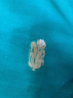 Saree Pure Kora Meena Buta Blue