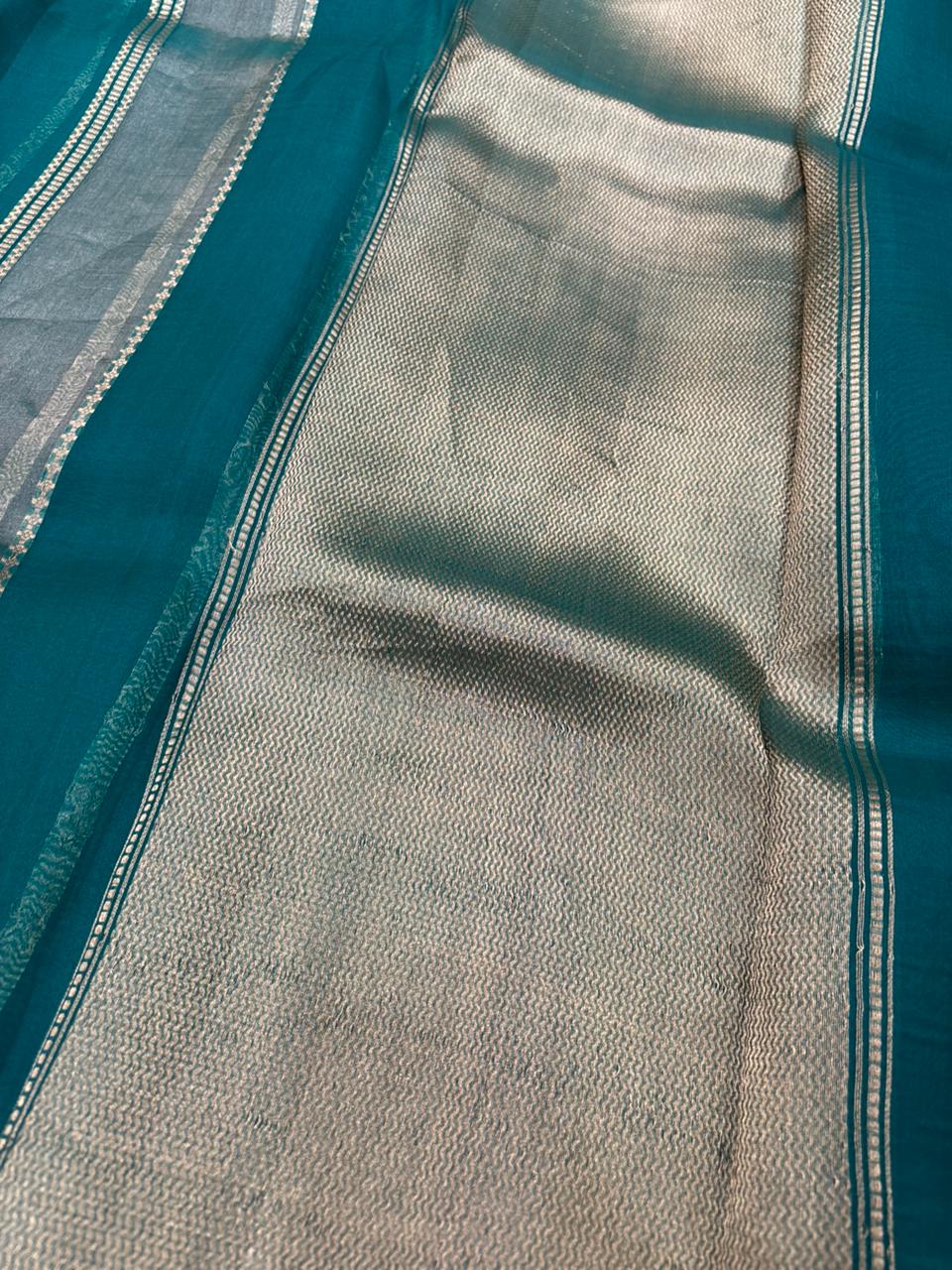 Saree Pure Kora Rangkat Stripe