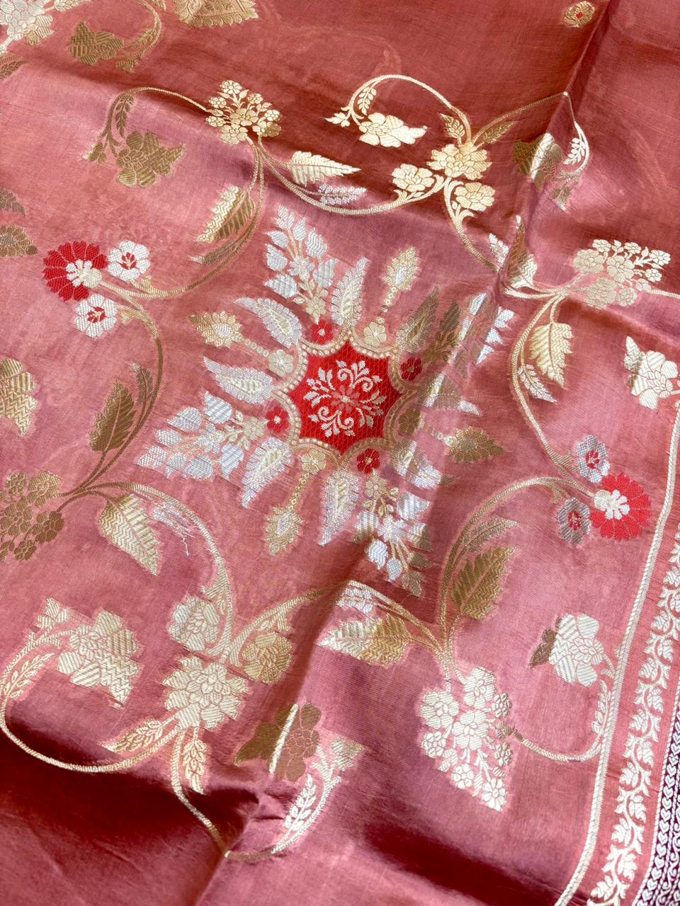 Saree Raw Mango Center Design Meenakari