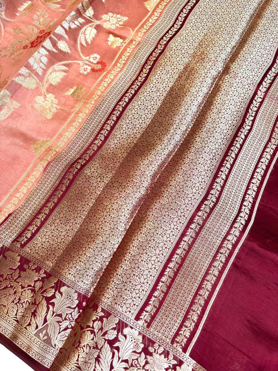 Saree Raw Mango Center Design Meenakari