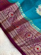 Saree Raw Mango Meenakari Buta