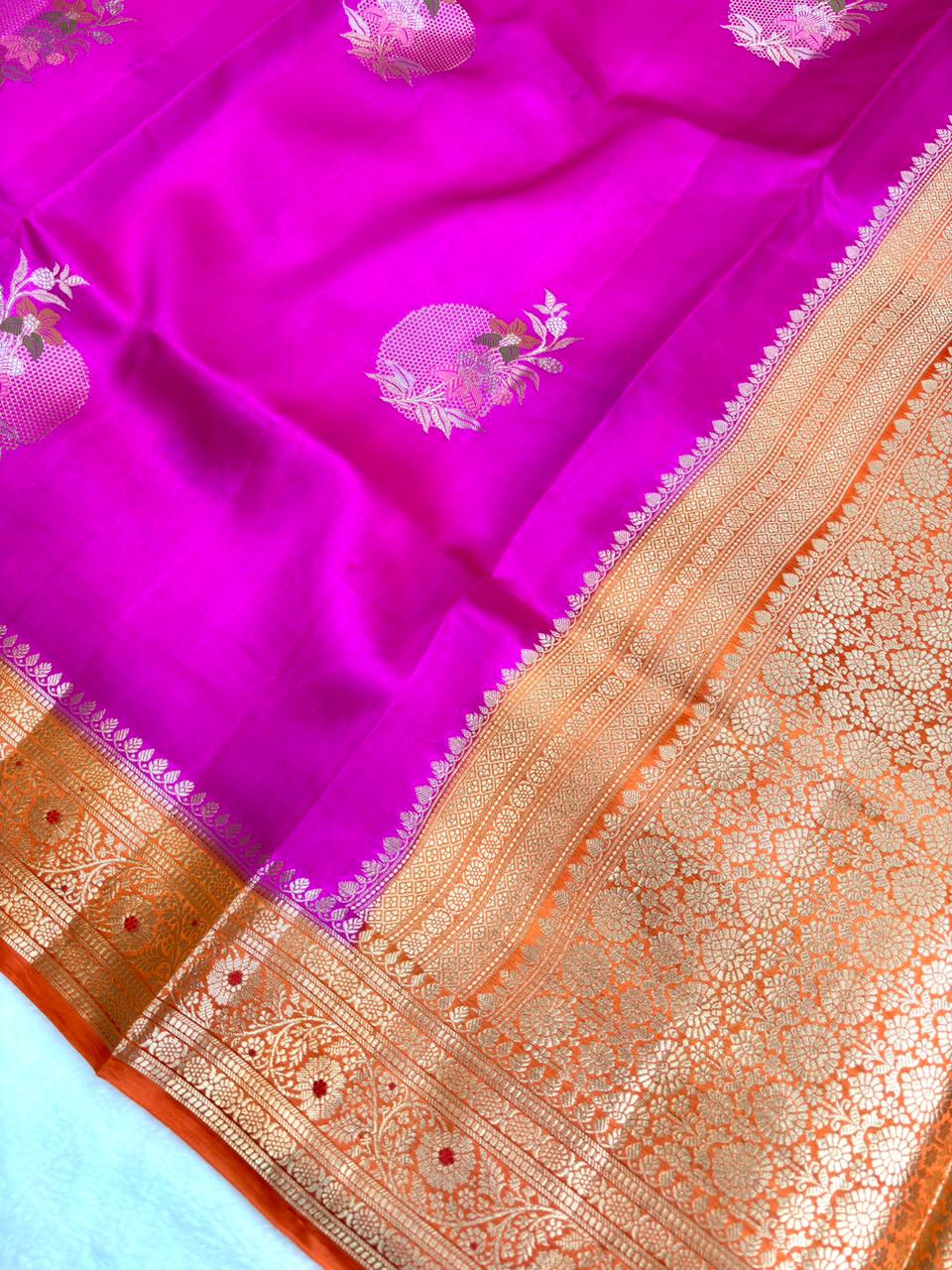 Saree Raw Mango Meenakari Buta