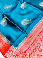 Saree Raw Mango Meenakari Buta