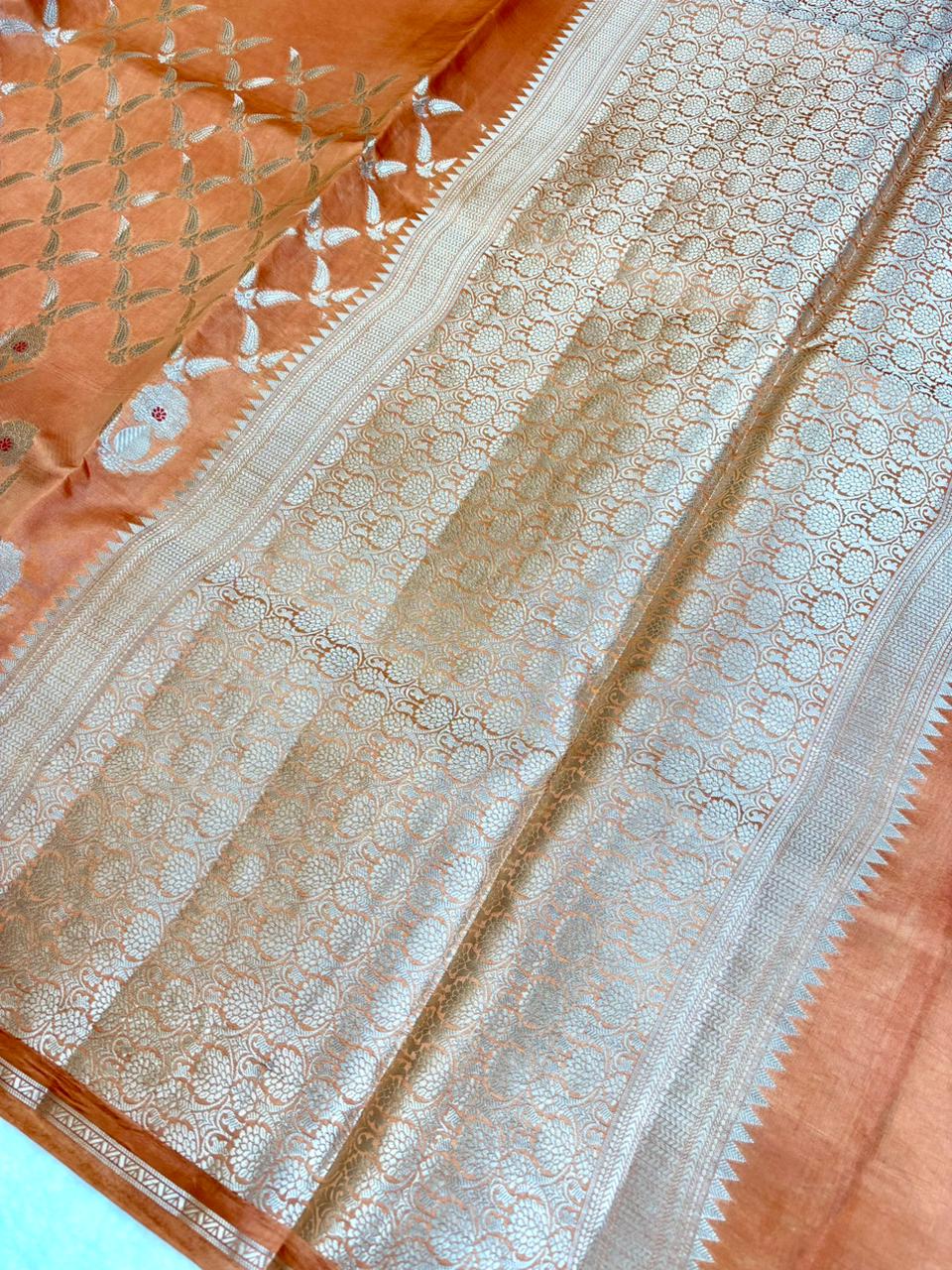 Saree Raw Mango Skirt Meenakari Buti