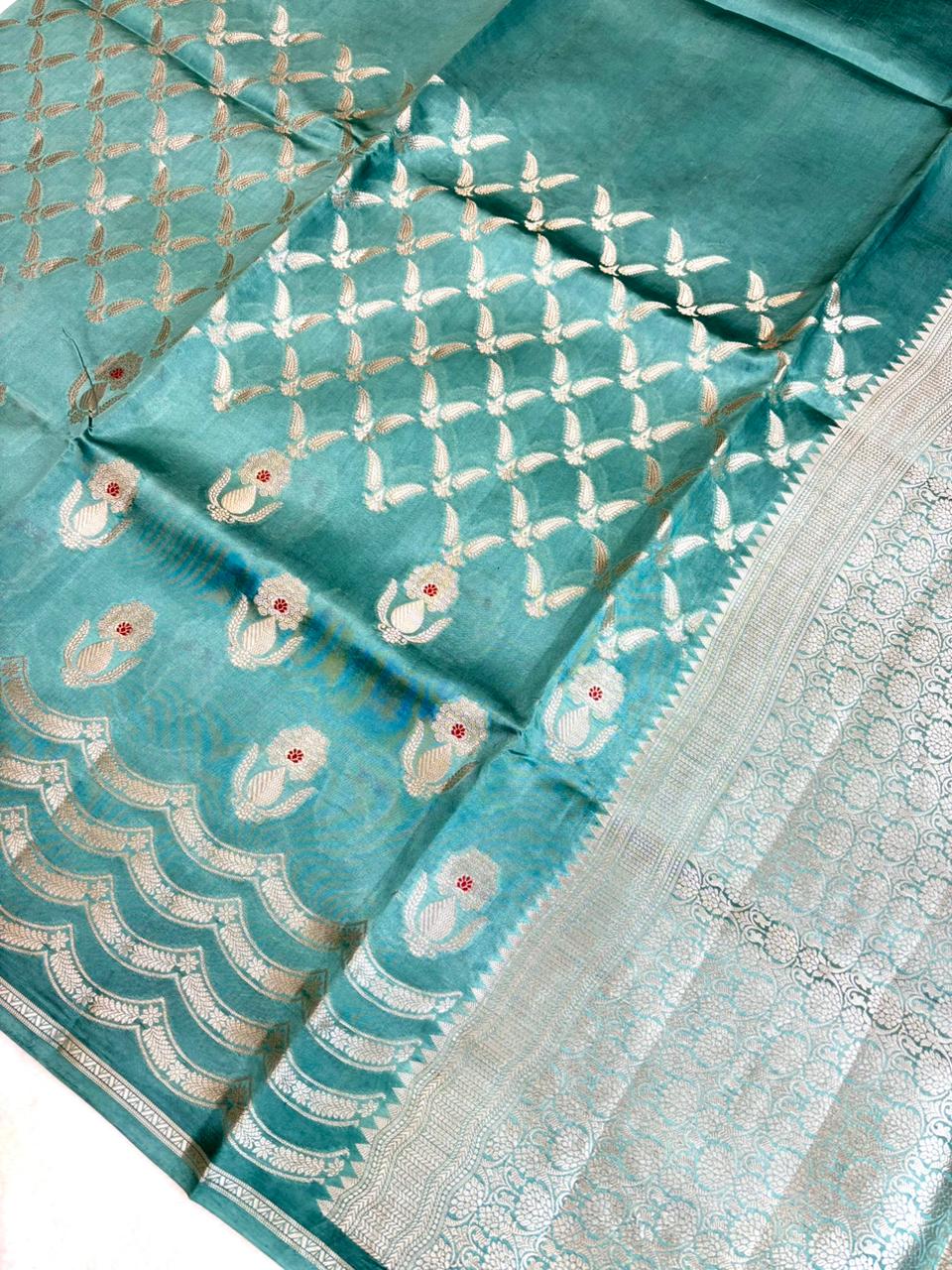 Saree Raw Mango Skirt Meenakari Buti