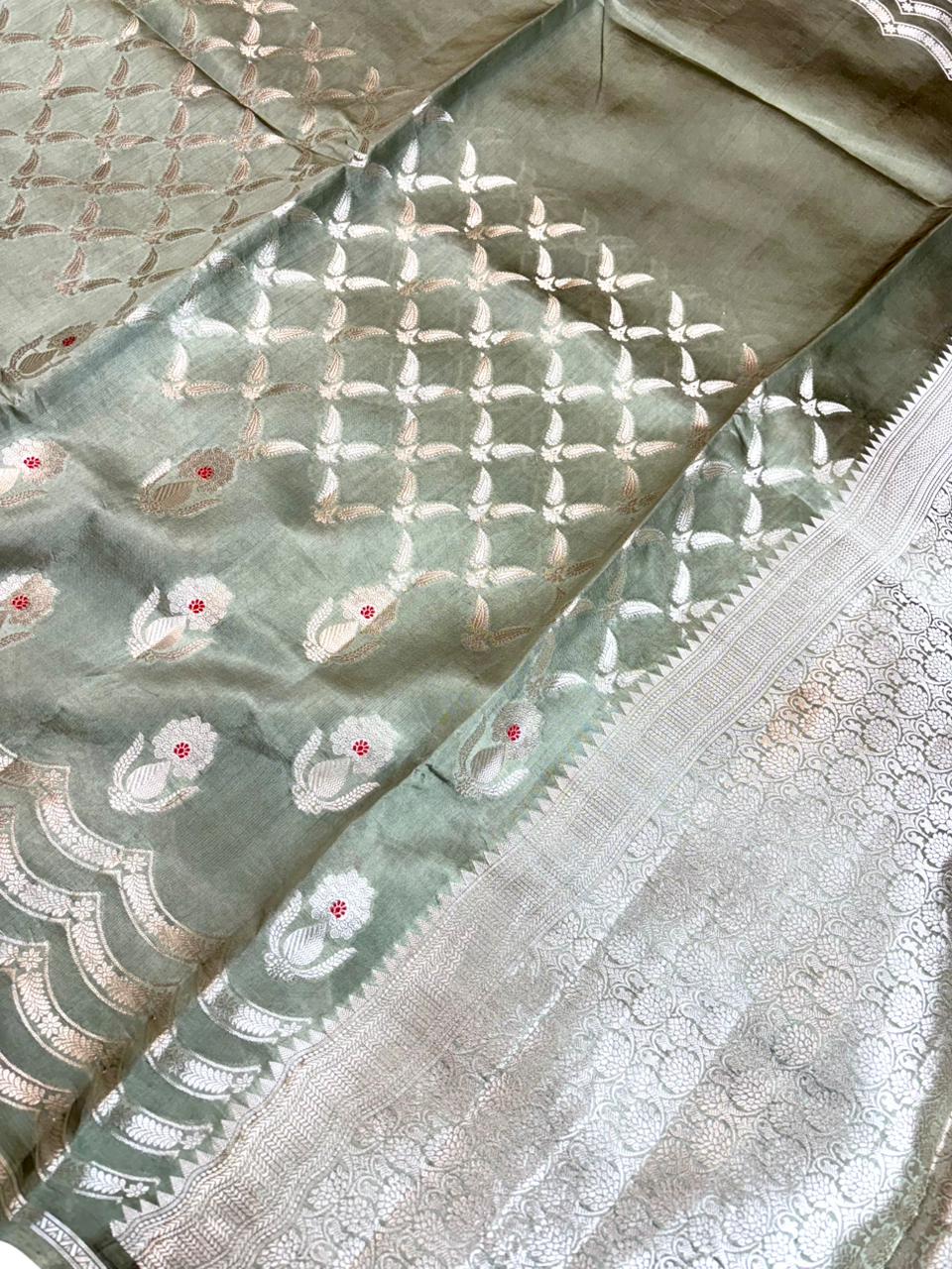 Saree Raw Mango Skirt Meenakari Buti
