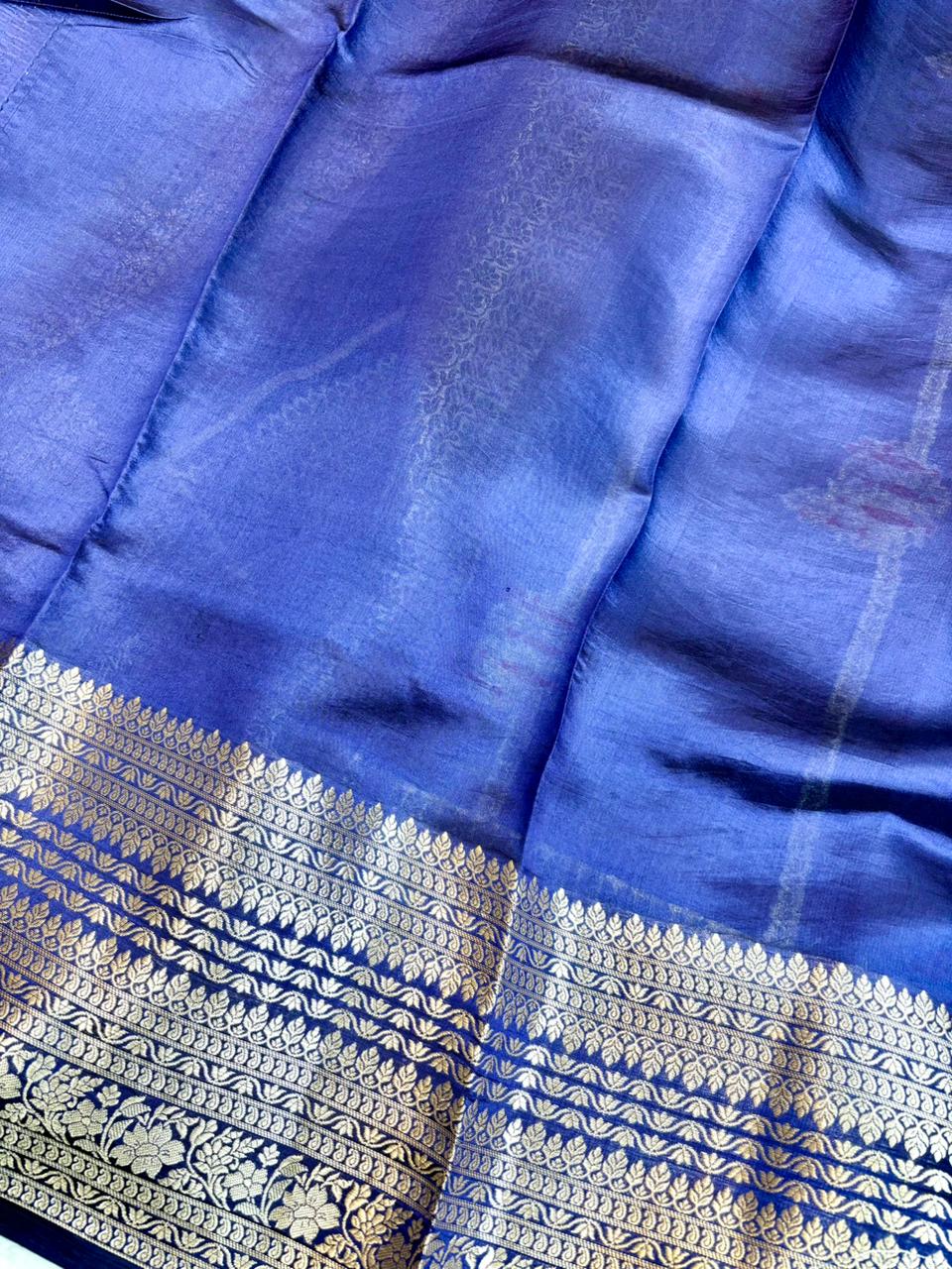Saree Raw Mango Stripe Buta Meenakari