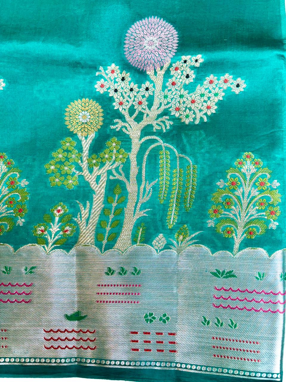 Saree Raw Mango Tree Meenakari