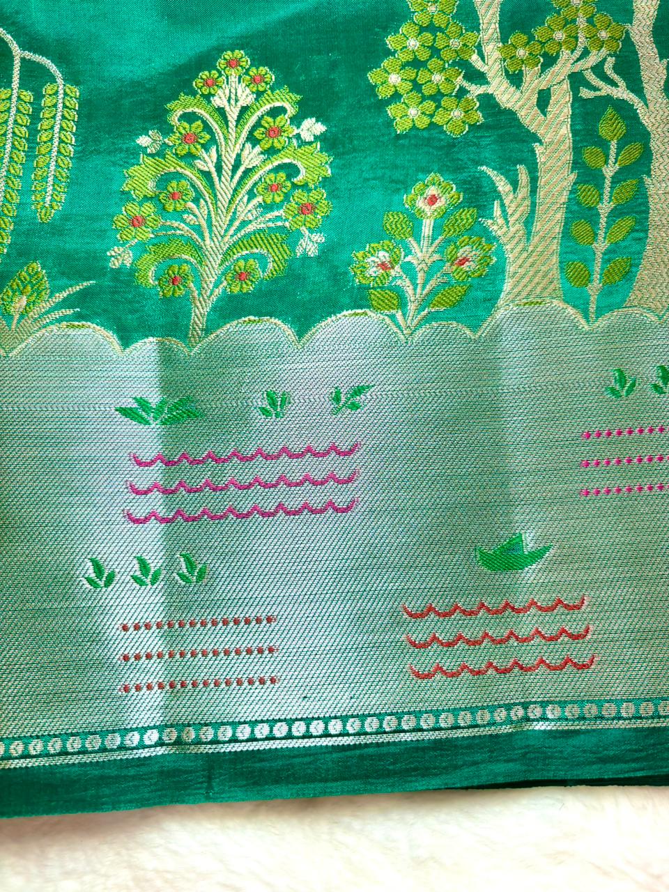 Saree Raw Mango Tree Meenakari