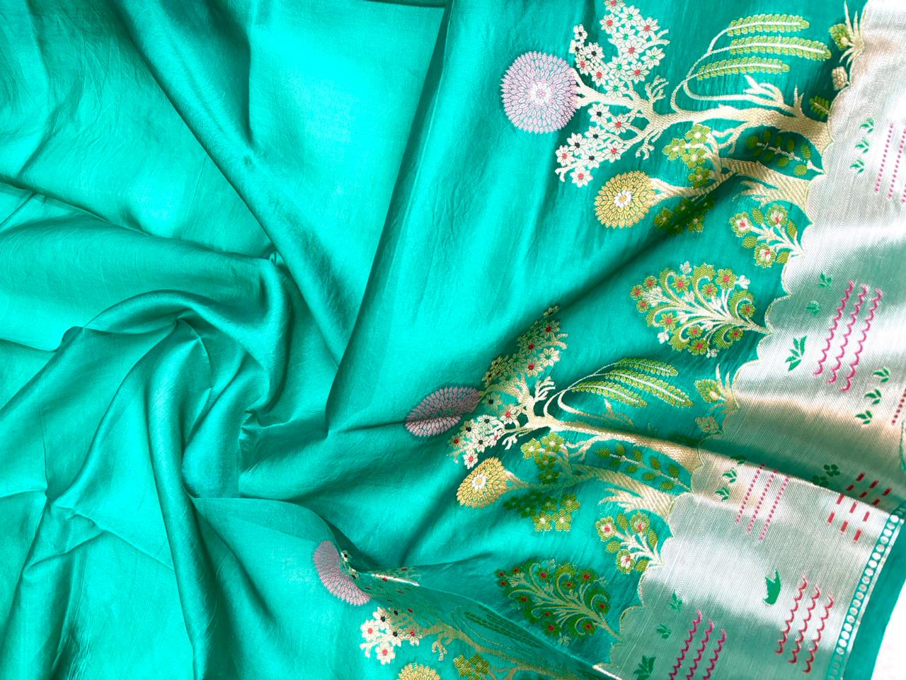 Saree Raw Mango Tree Meenakari