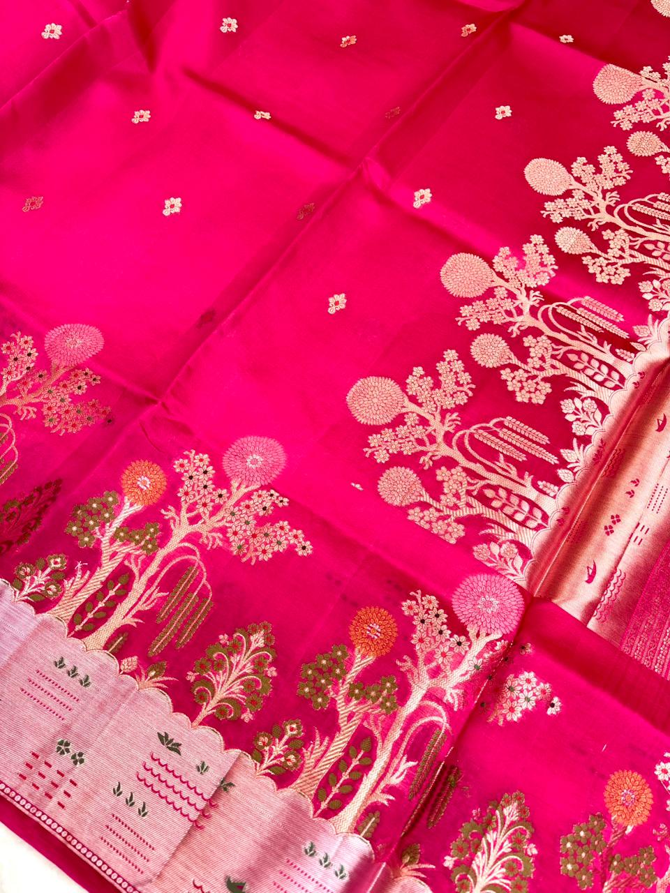 Saree Raw Mango Tree Meenakari