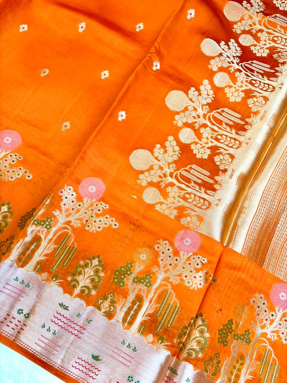 Saree Raw Mango Tree Meenakari