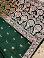 Banarasi Mashru Silk in green