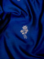 Banarasi Mashru Silk in navy blue