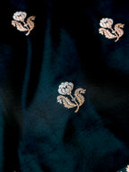 Banarasi Mashru Silk in emerald green