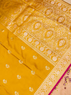 Banarasi Mashru Silk in Yellow